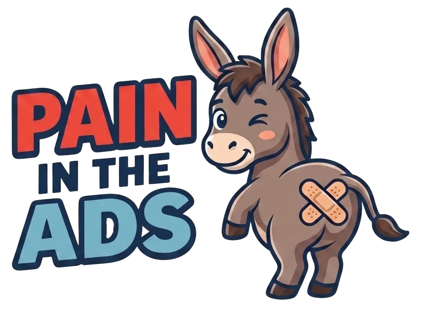 Pain In The Ads&trade; mascot and wordmark